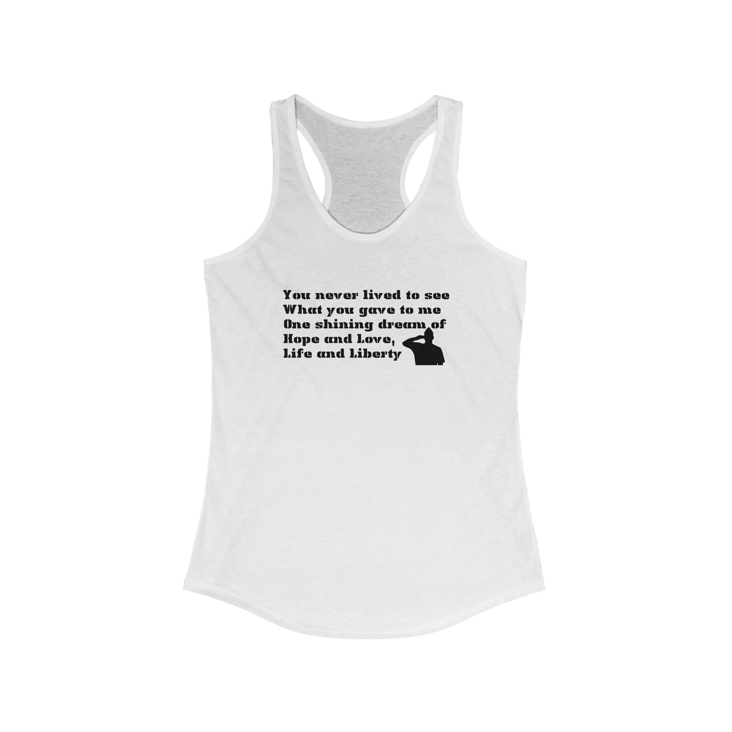 Air Force - Requiem for a Soldier - Ideal Racerback Tank