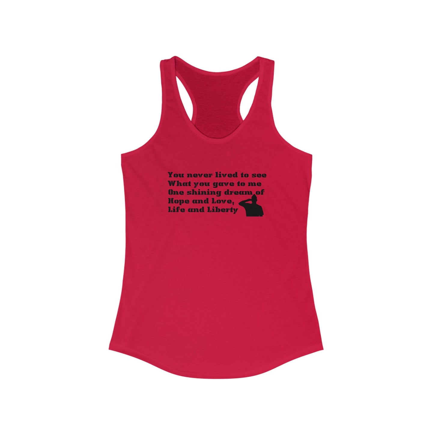 Air Force - Requiem for a Soldier - Ideal Racerback Tank