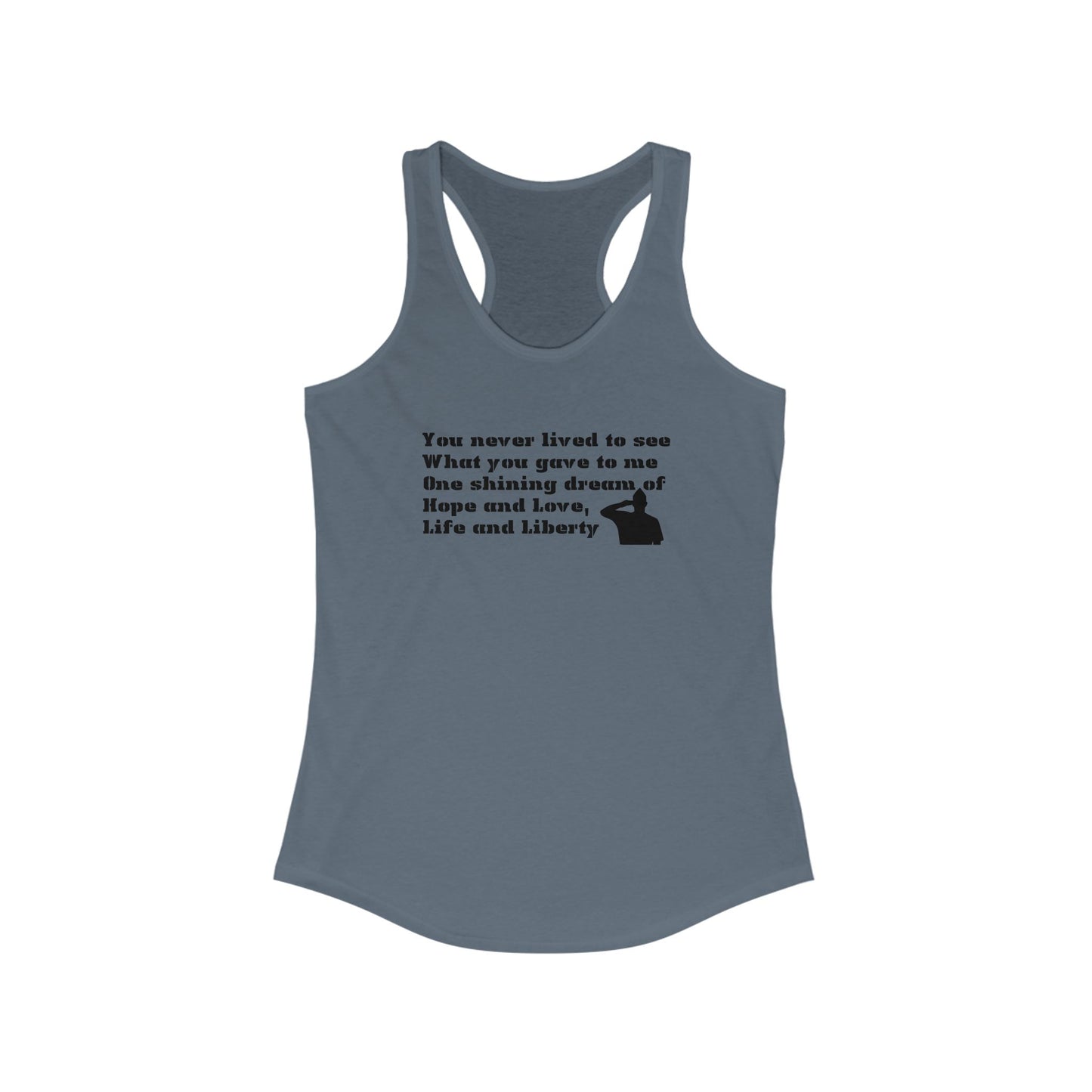Air Force - Requiem for a Soldier - Ideal Racerback Tank