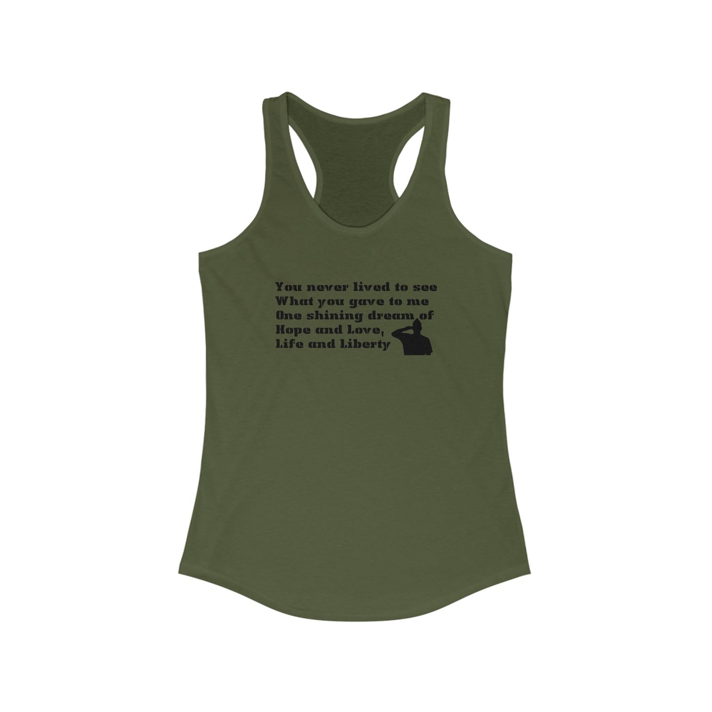 Air Force - Requiem for a Soldier - Ideal Racerback Tank
