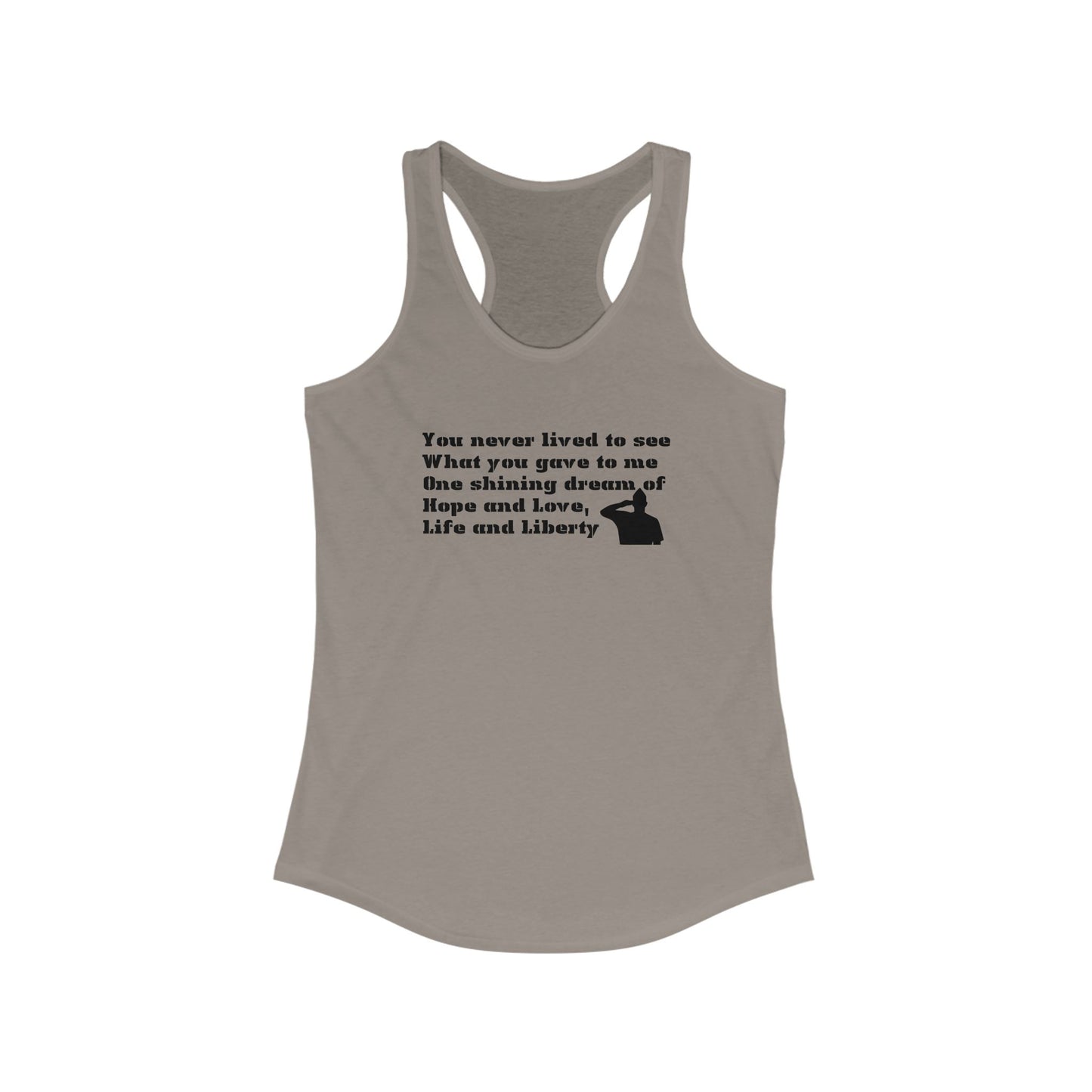 Air Force - Requiem for a Soldier - Ideal Racerback Tank