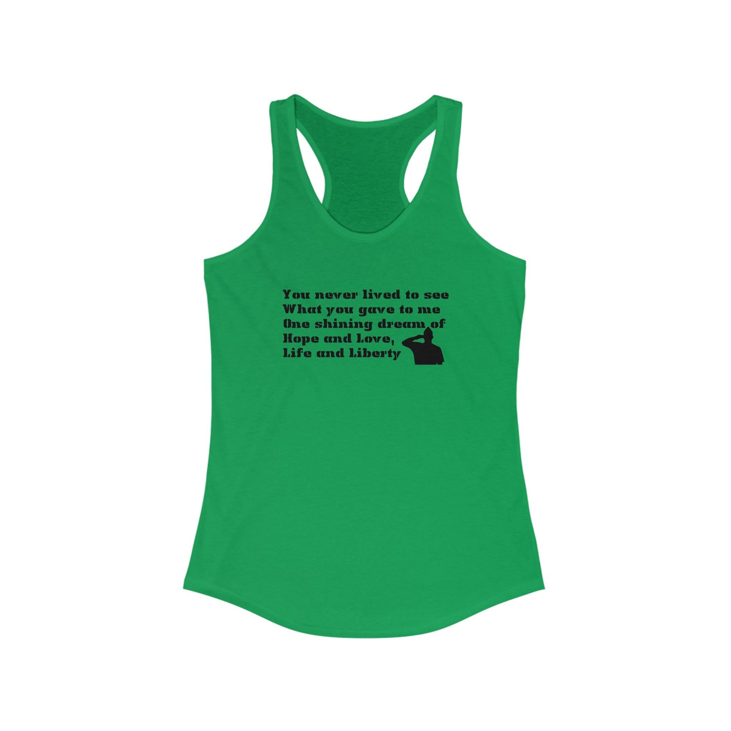 Air Force - Requiem for a Soldier - Ideal Racerback Tank