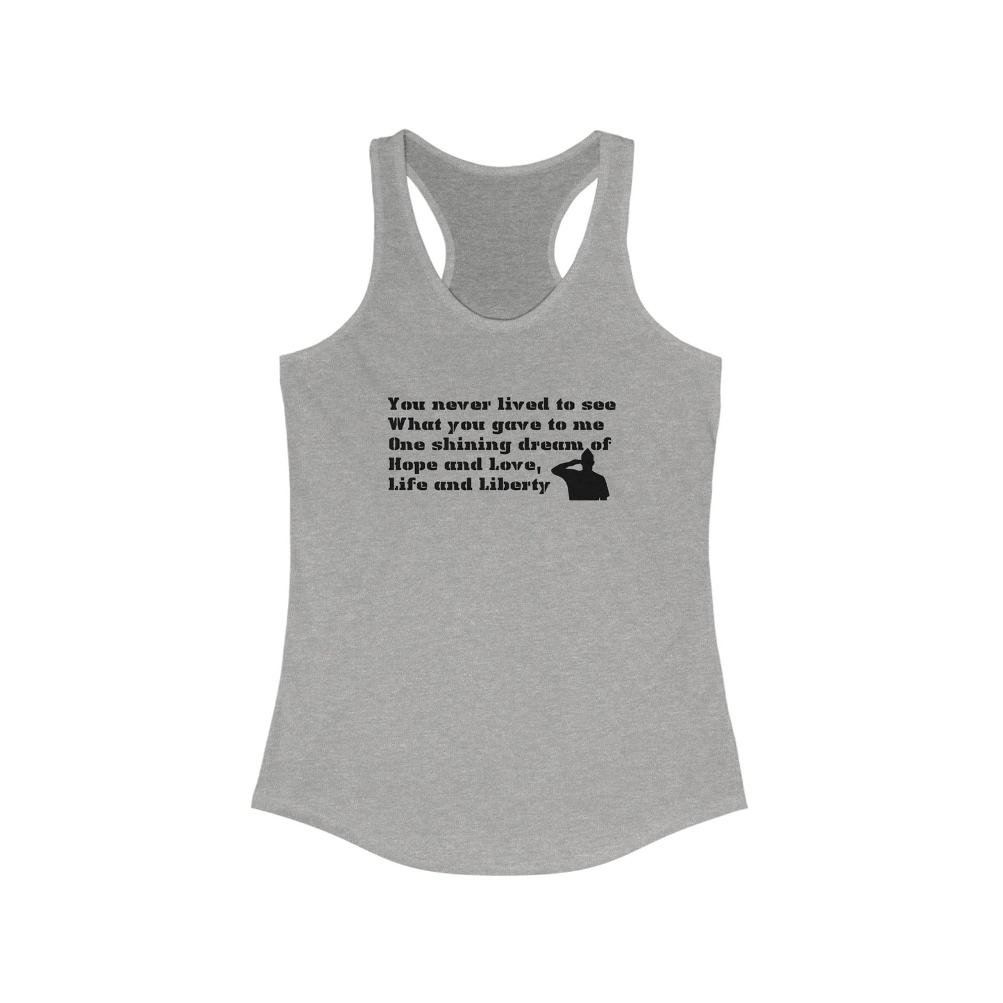 Air Force - Requiem for a Soldier - Ideal Racerback Tank