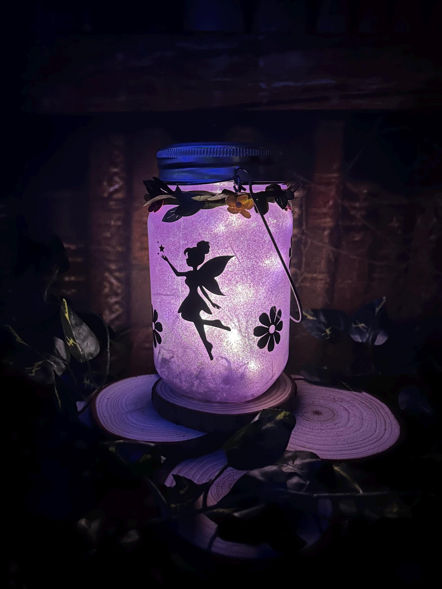 Fairy Sparkle Jar with hanger and solar lid