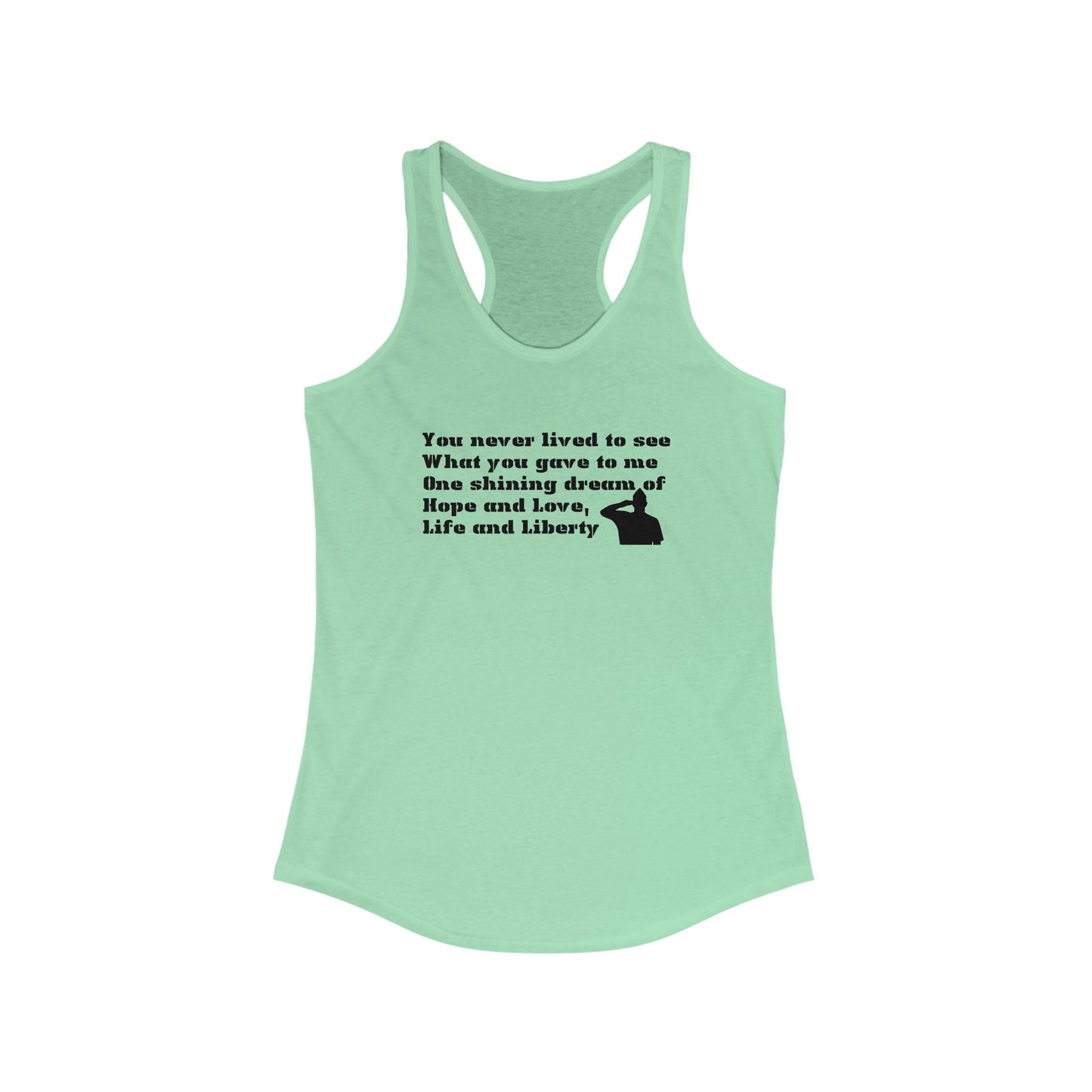 Air Force - Requiem for a Soldier - Ideal Racerback Tank
