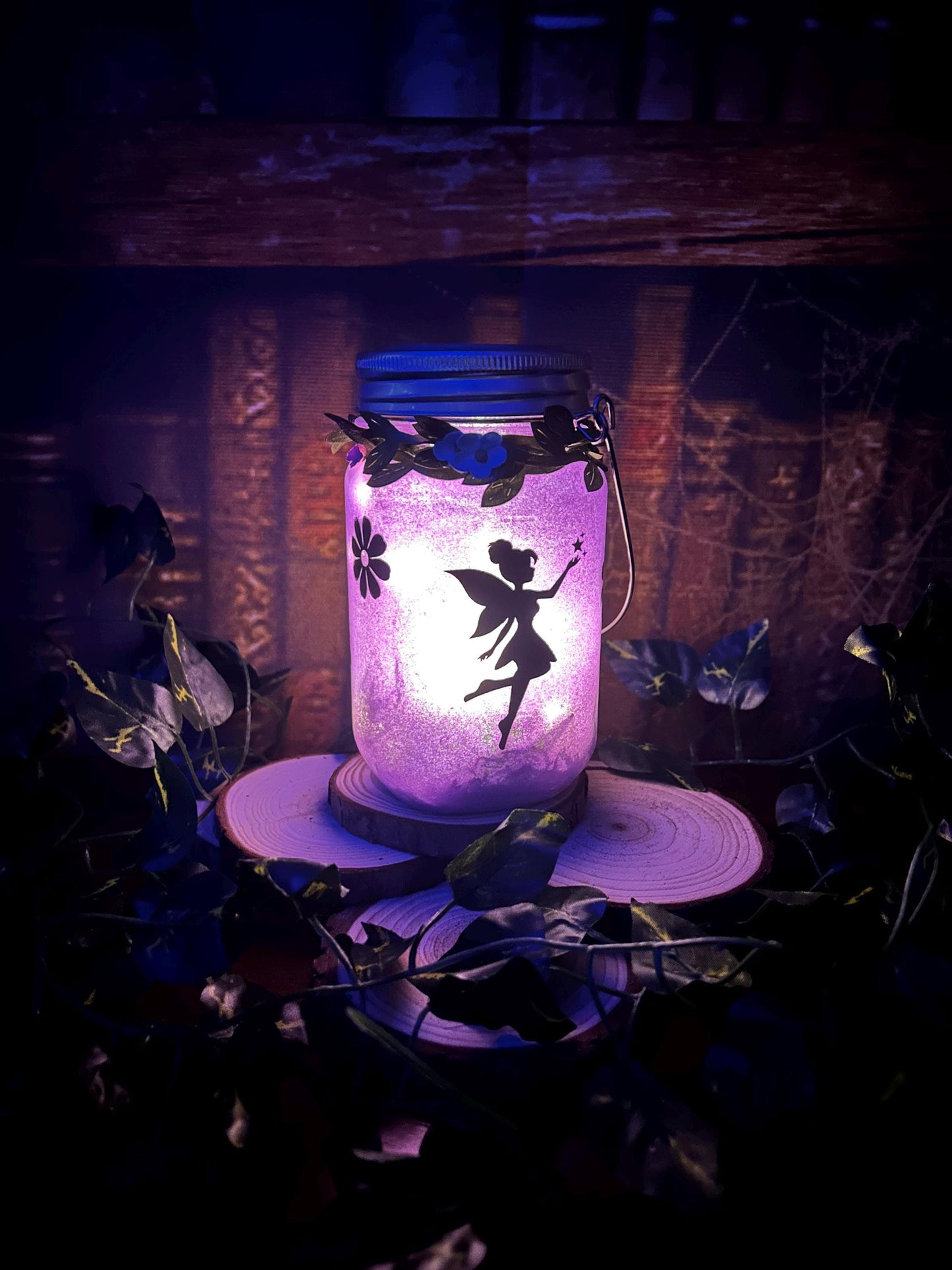 Fairy Sparkle Jar with hanger and solar lid
