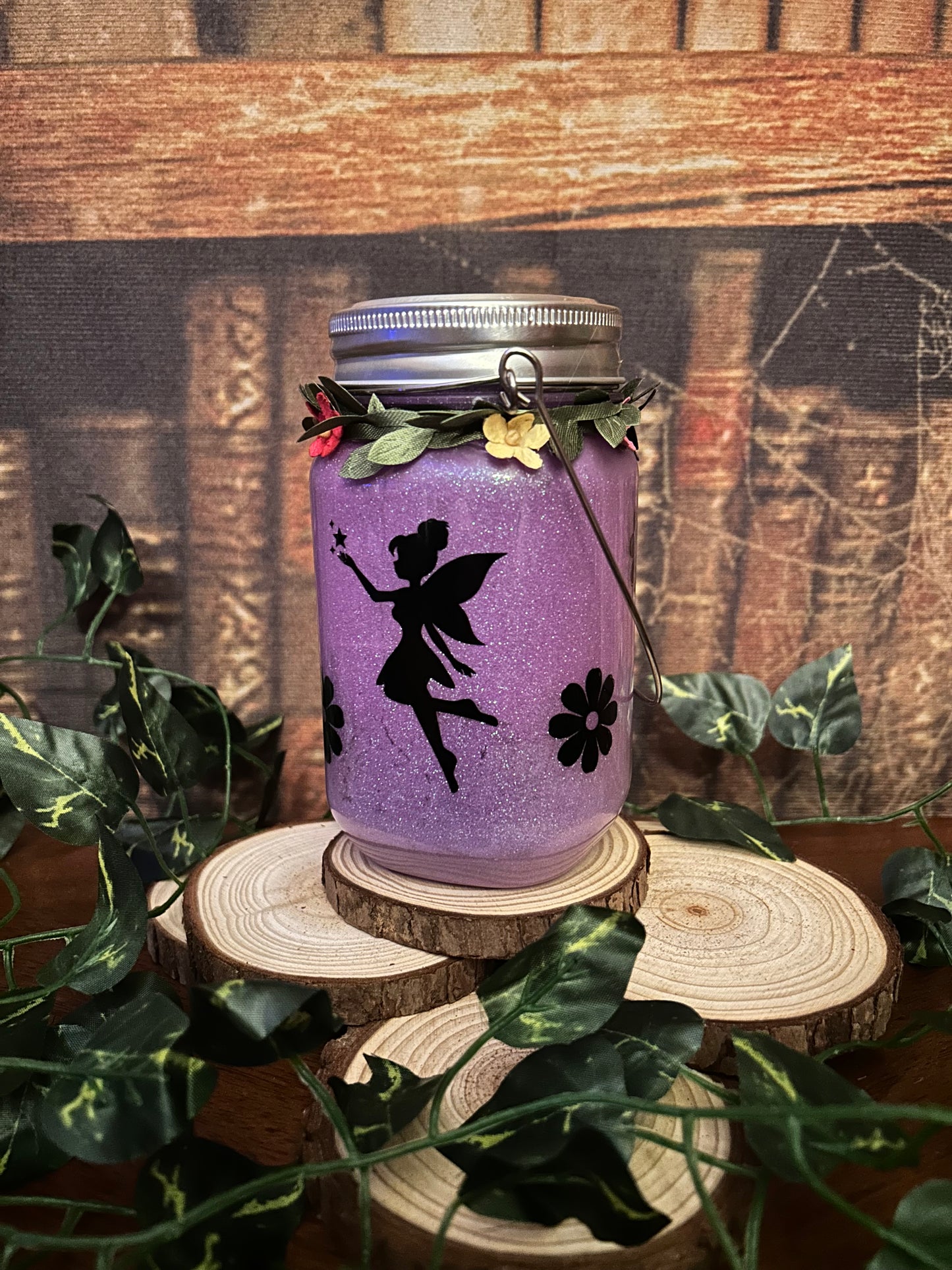 Fairy Sparkle Jar with hanger and solar lid