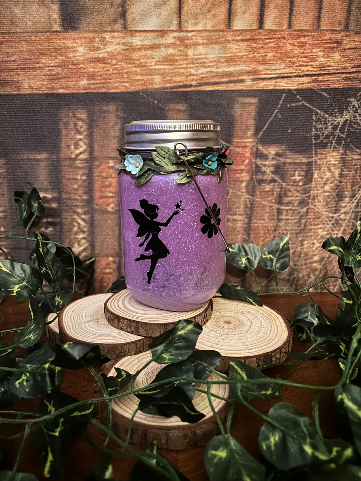 Fairy Sparkle Jar with hanger and solar lid