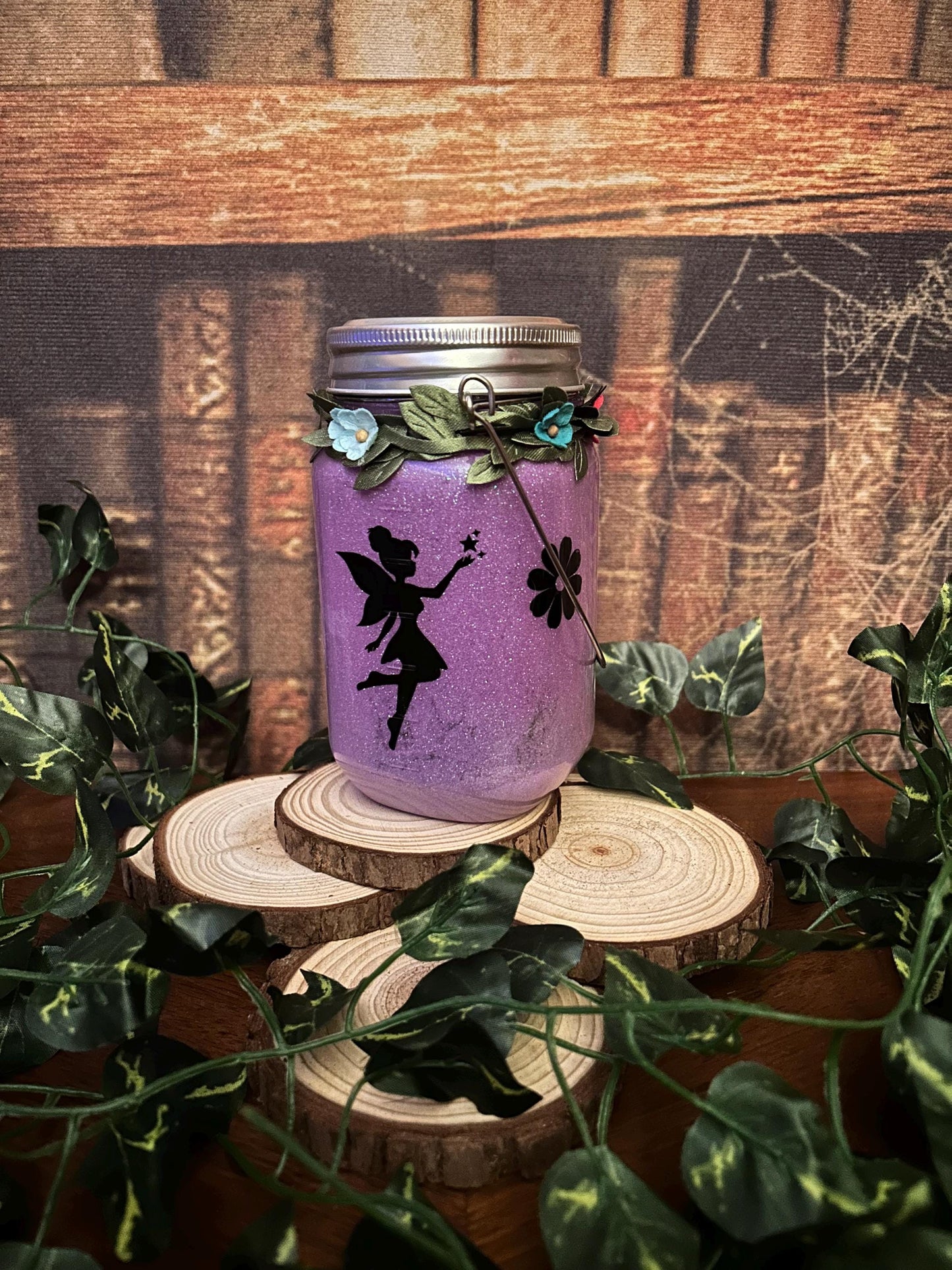Fairy Sparkle Jar with hanger and solar lid