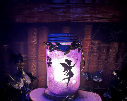 Fairy Sparkle Jar with hanger and solar lid